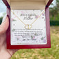 To My Beautiful Mom! A Solid Gold with Diamonds Necklace