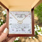 To My Beautiful Mom! A Solid Gold with Diamonds Necklace