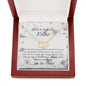 To My Beautiful Mom! A Solid Gold with Diamonds Necklace