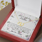 To My Beautiful Mom! A Solid Gold with Diamonds Necklace