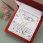 To My Beautiful Mom! A Solid Gold with Diamonds Necklace