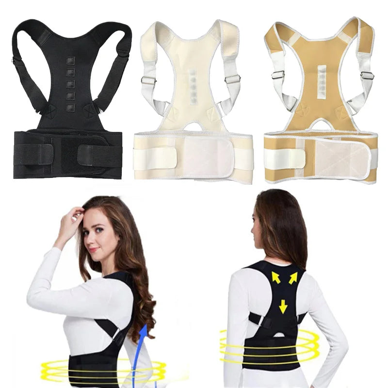 Magnetic therapy posture corrector posture corset shoulder support belt men and women braces and support belt shoulder posture