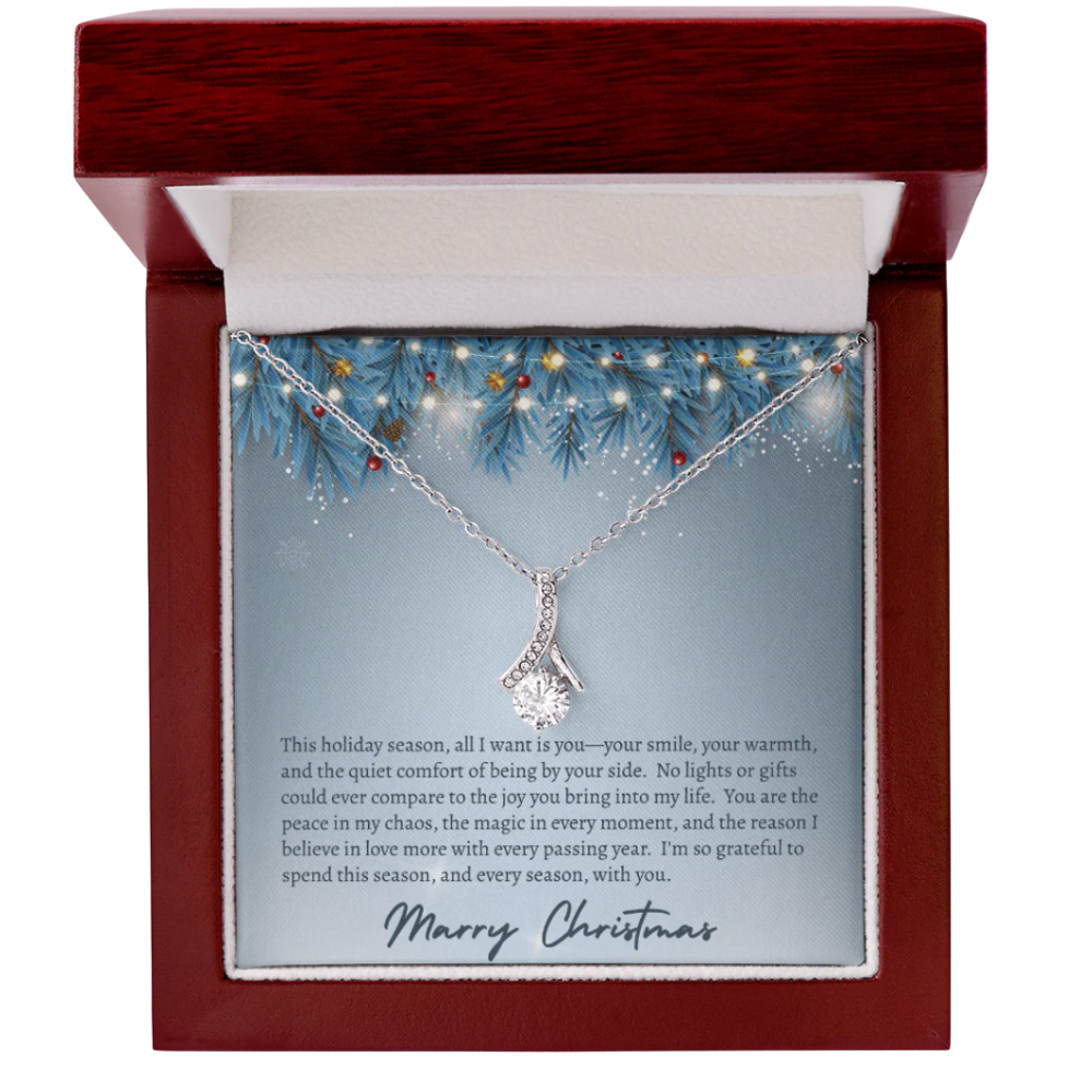 All I Want For Christmas Is You!  "Necklace Gift for Her"
