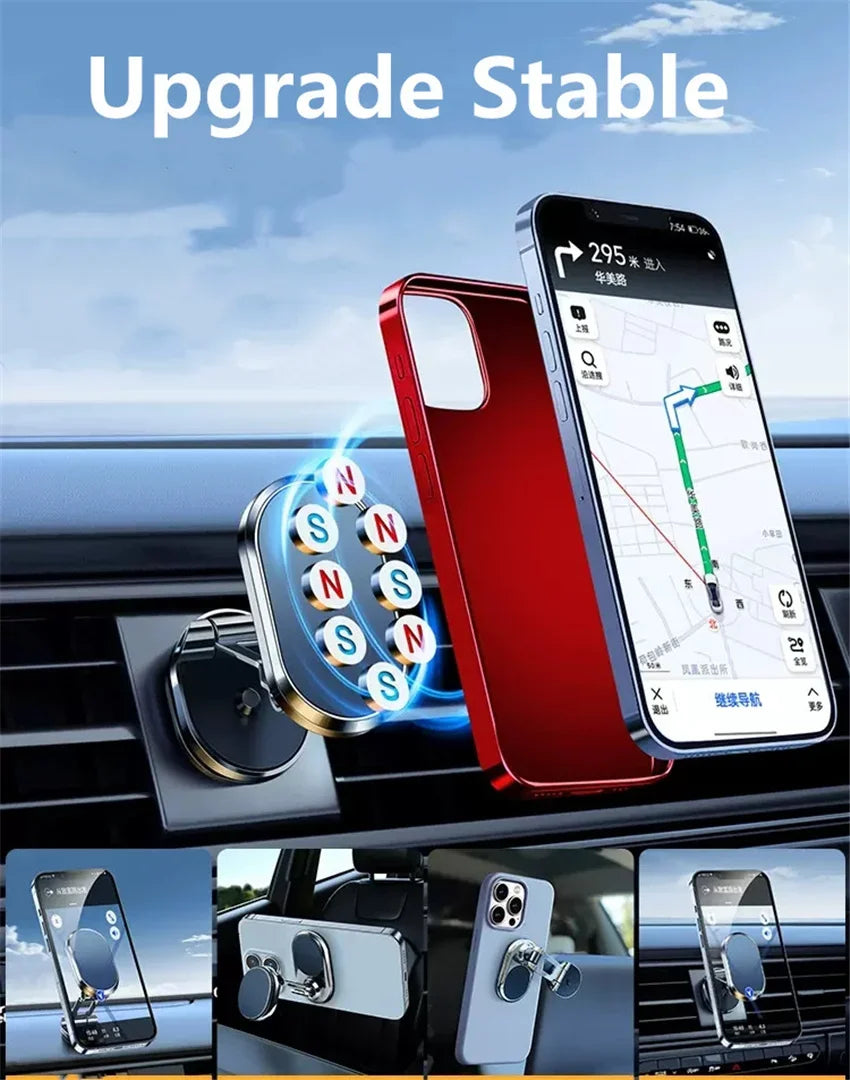 1080 Rotatable Magnetic Car Phone Holder Magnet Smartphone Support GPS Foldable Phone Bracket in Car For iPhone Samsung Xiaomi