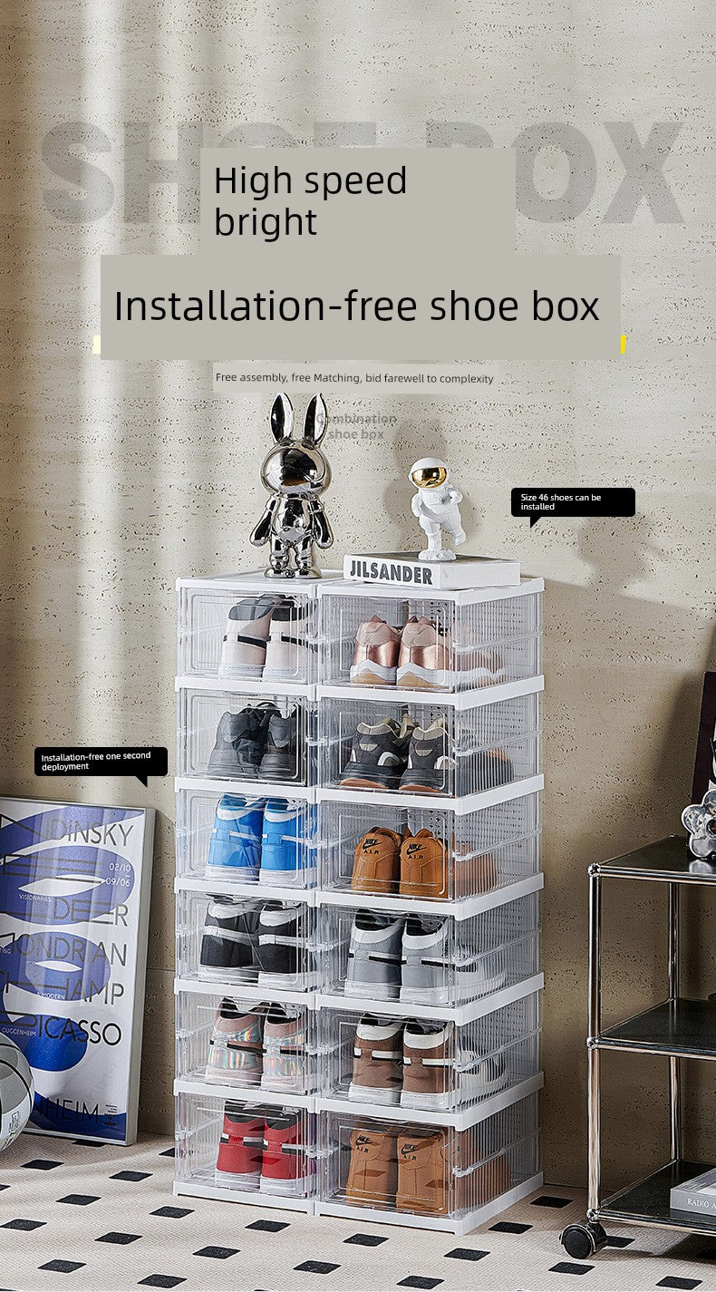 Foldable Installation-Free Integrated Internet Celebrity Simple Shoe Box