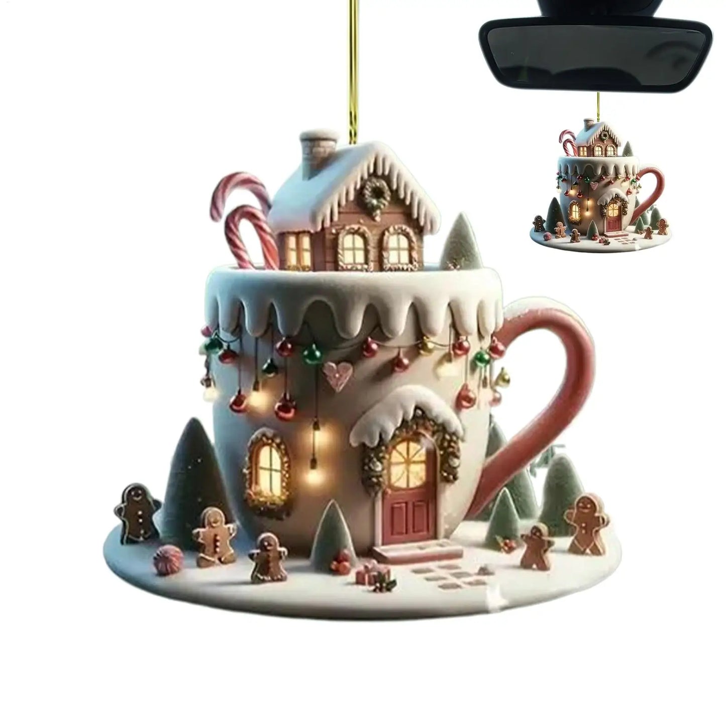 Christmas Decor Coffee Cup Ornaments