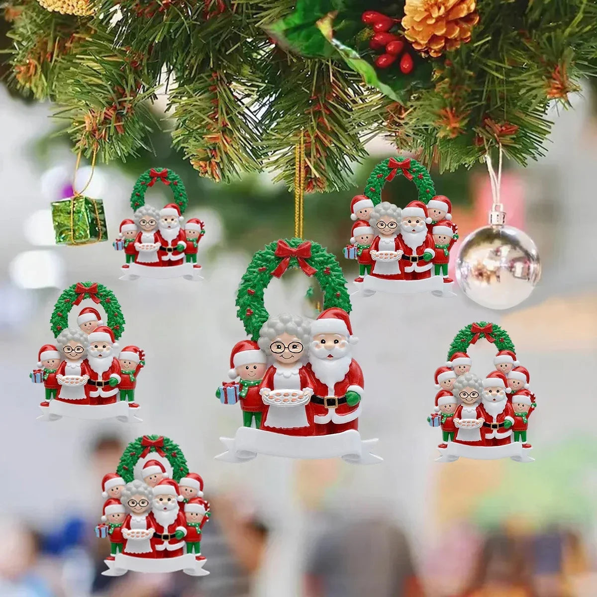 Santa Claus Ornament With Custom Name Card ( Personalized )