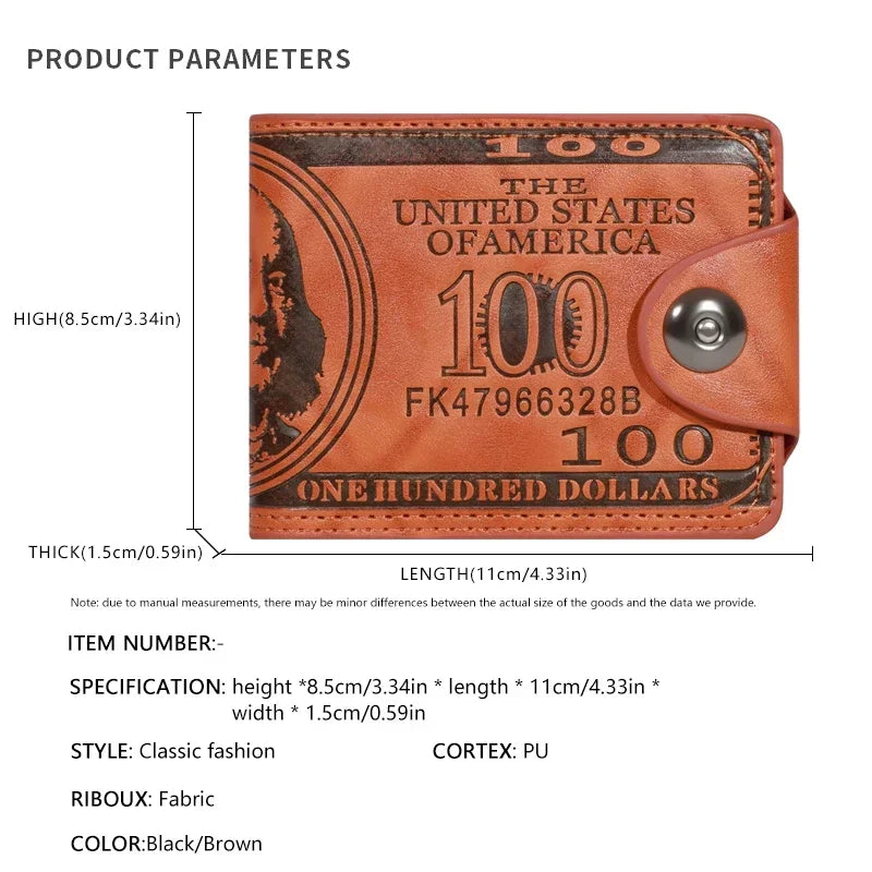 Wallets With 100 US Dollar Pattern