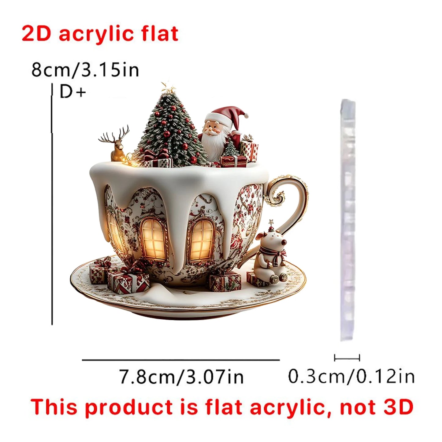 Christmas Decor Coffee Cup Ornaments