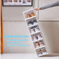 Foldable Shoe Racks Stackable Transparent Shoe Rack Multi Layer Installation Free Dustproof Sneaker Shoes Storage Organizers Box