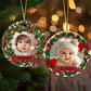 Christmas Ceramic Ornament Add Photo & Name ( Personalized )