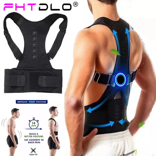 Magnetic therapy posture corrector posture corset shoulder support belt men and women braces and support belt shoulder posture