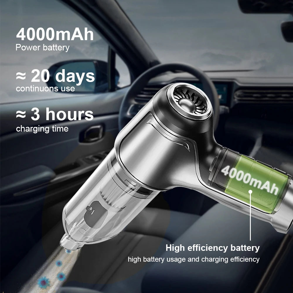 "Wireless 2-in-1 Vacuum: Effortless Cleaning Solution for Cars and Household"