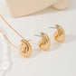 Minimalist CCB Water Drop Earring Necklace Set For Women Holiday Party Gift Fashion Jewelry Ear Accessories DS002