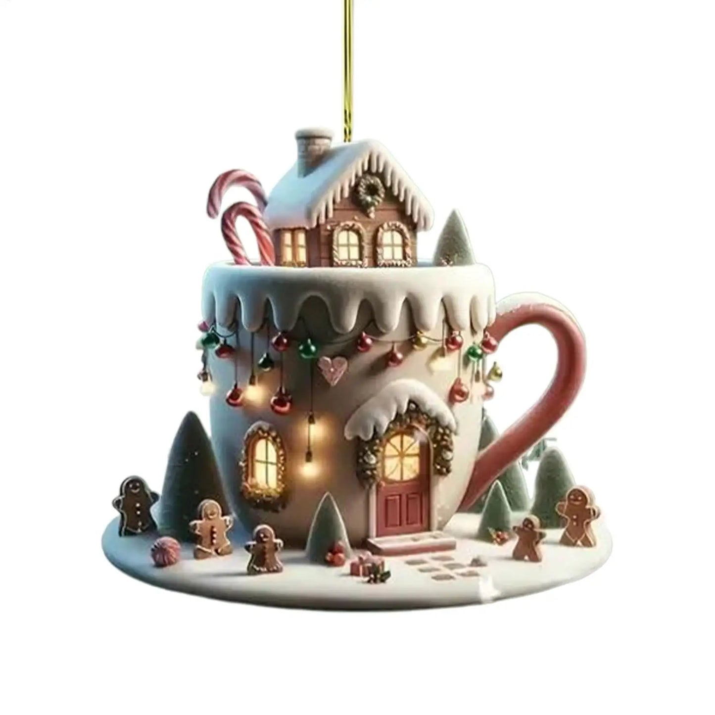 Christmas Decor Coffee Cup Ornaments