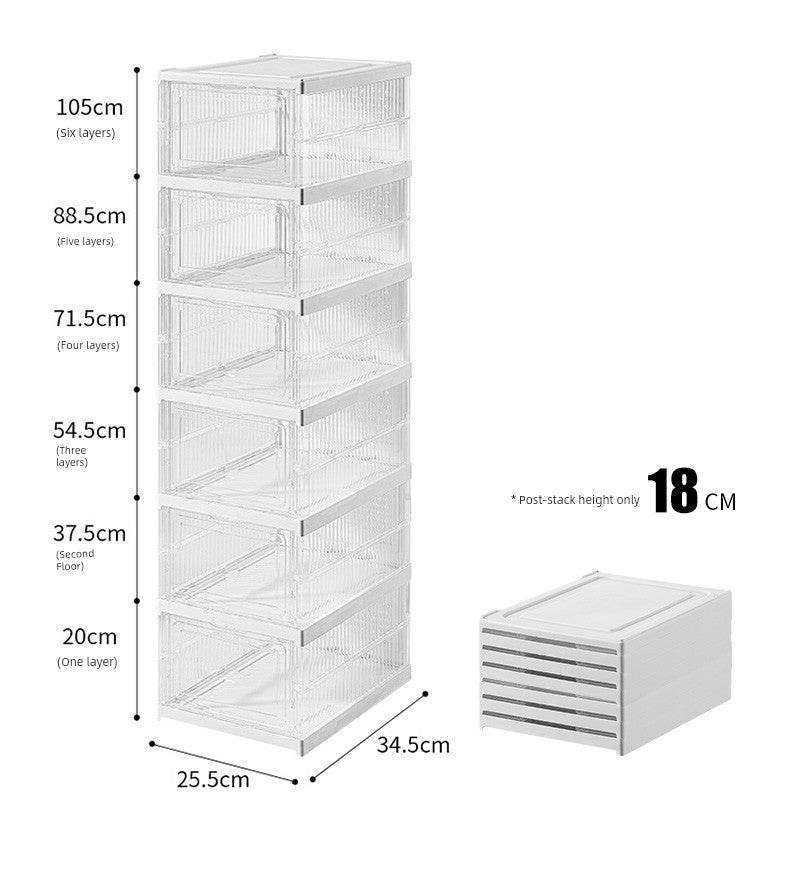 Foldable Installation-Free Integrated Internet Celebrity Simple Shoe Box