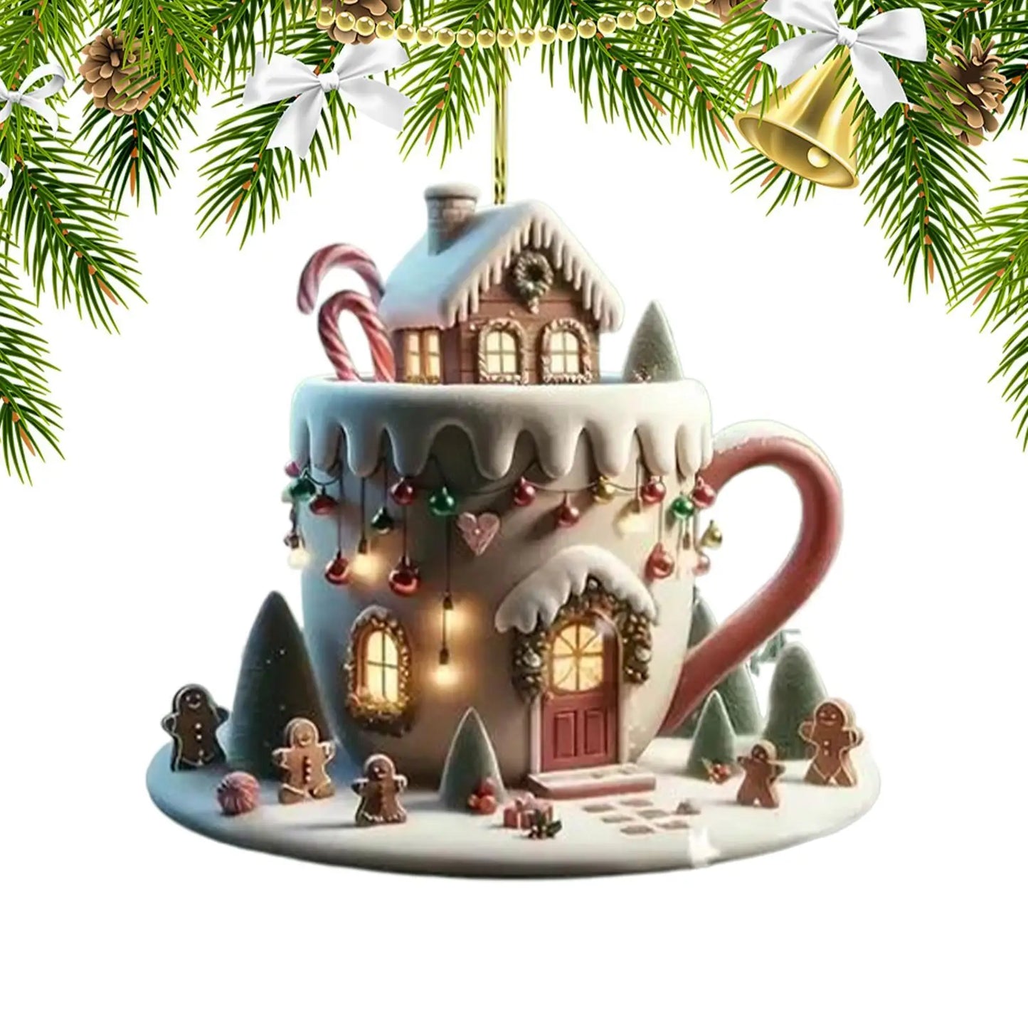 Christmas Decor Coffee Cup Ornaments