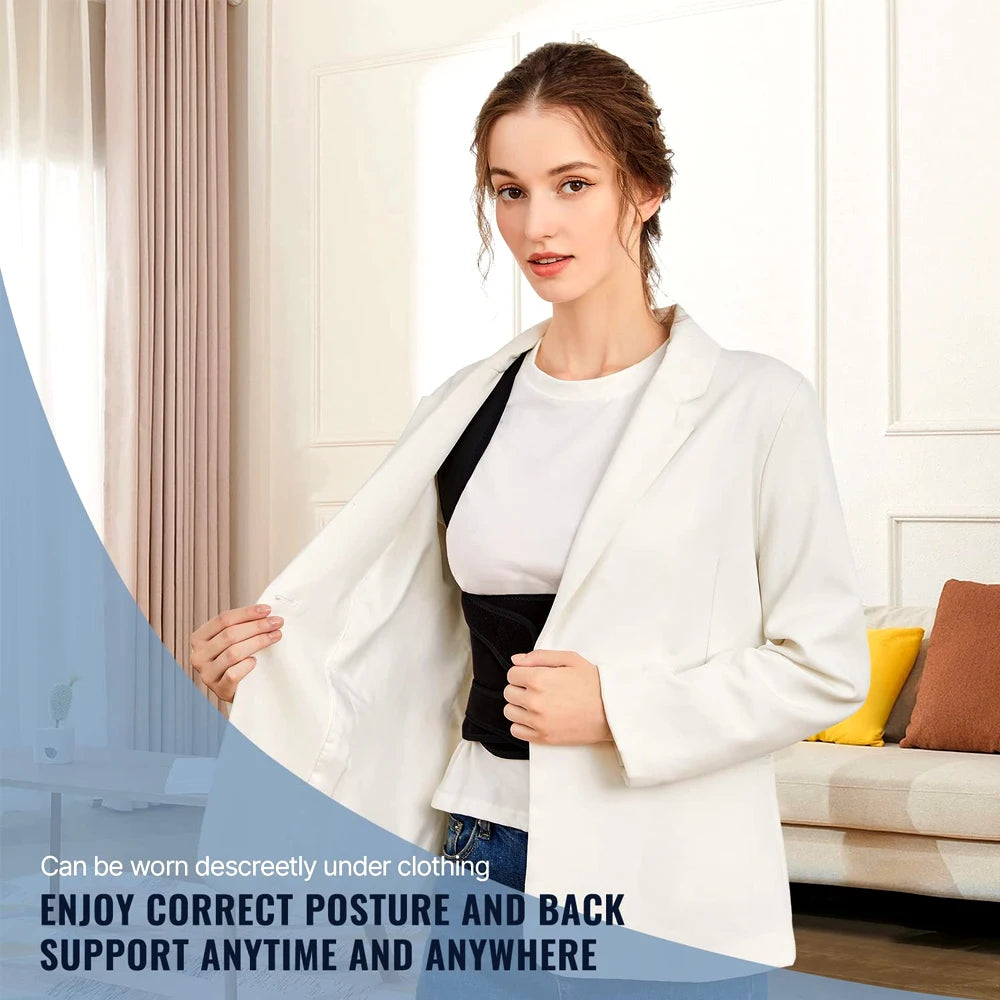 1Pcs Back Brace Posture Corrector for Men and Women, Full Back Support for Upper Lower Neck Shoulder Spine Pain - Scoliosis