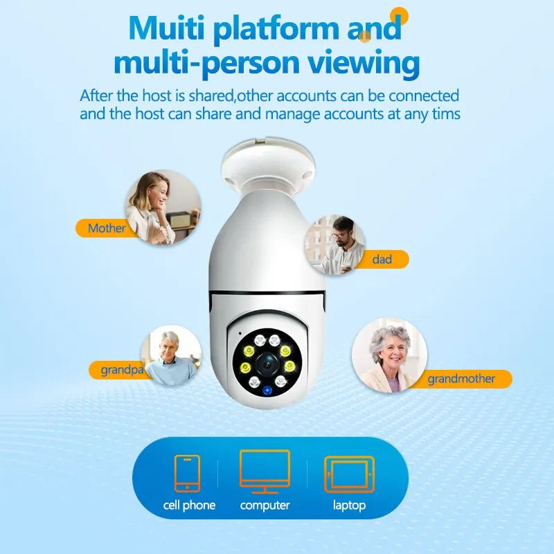 5G Bulb E27 Surveillance Night Vision Camera