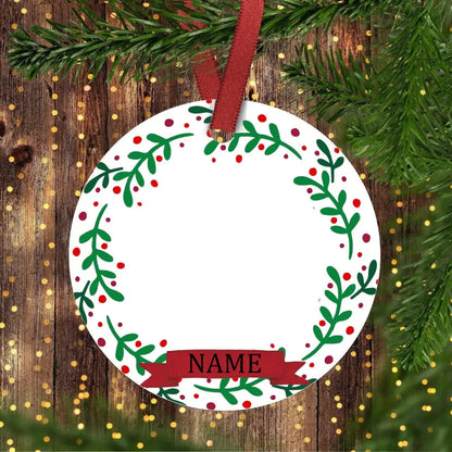 Christmas Ceramic Ornament Add Photo & Name ( Personalized )