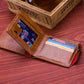 Men's Leather Wallets With 100 US Dollar Pattern, Photo and Credit Card Holder.  Perfect Gift for Him!