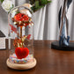 Rose Artificial Flower Glass Cover