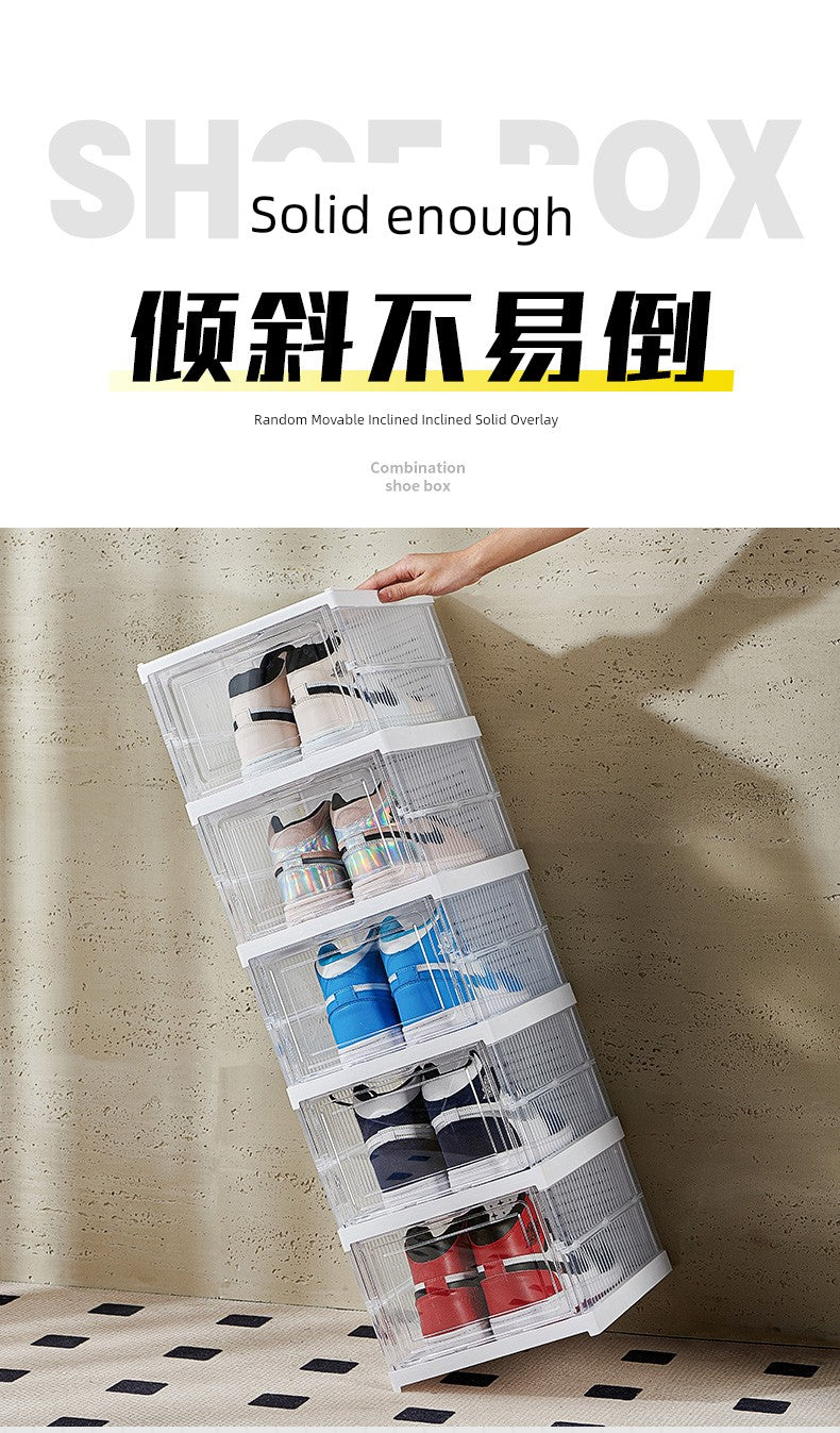 Foldable Installation-Free Integrated Internet Celebrity Simple Shoe Box