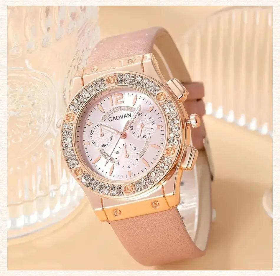 Watches Set Luxury Rhinestone Women Fashion Elegant Wristwatch Quartz Watch For Girl Ladies Clock Relogio Feminino