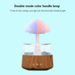 Mushroom Air Humidifier Home Bedroom Aromatherapy Lamp Calming Water Drops Sounds Diffuser Humidifier Rain Cloud Night Light