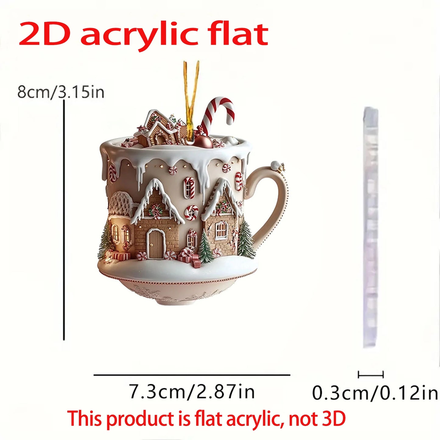 Christmas Decor Coffee Cup Ornaments