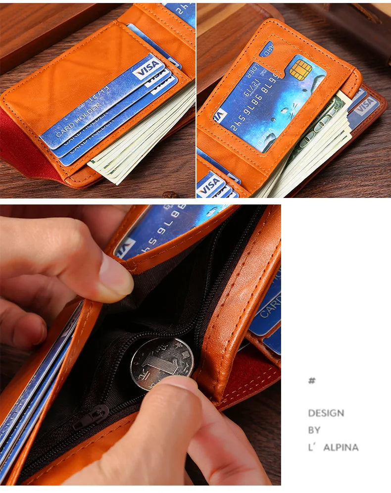 Men's Wallets with 100 US Dollar Pattern Hasp Male Leather Wallet with Zipper Card Holder Coin Pocket Purse cartera hombre