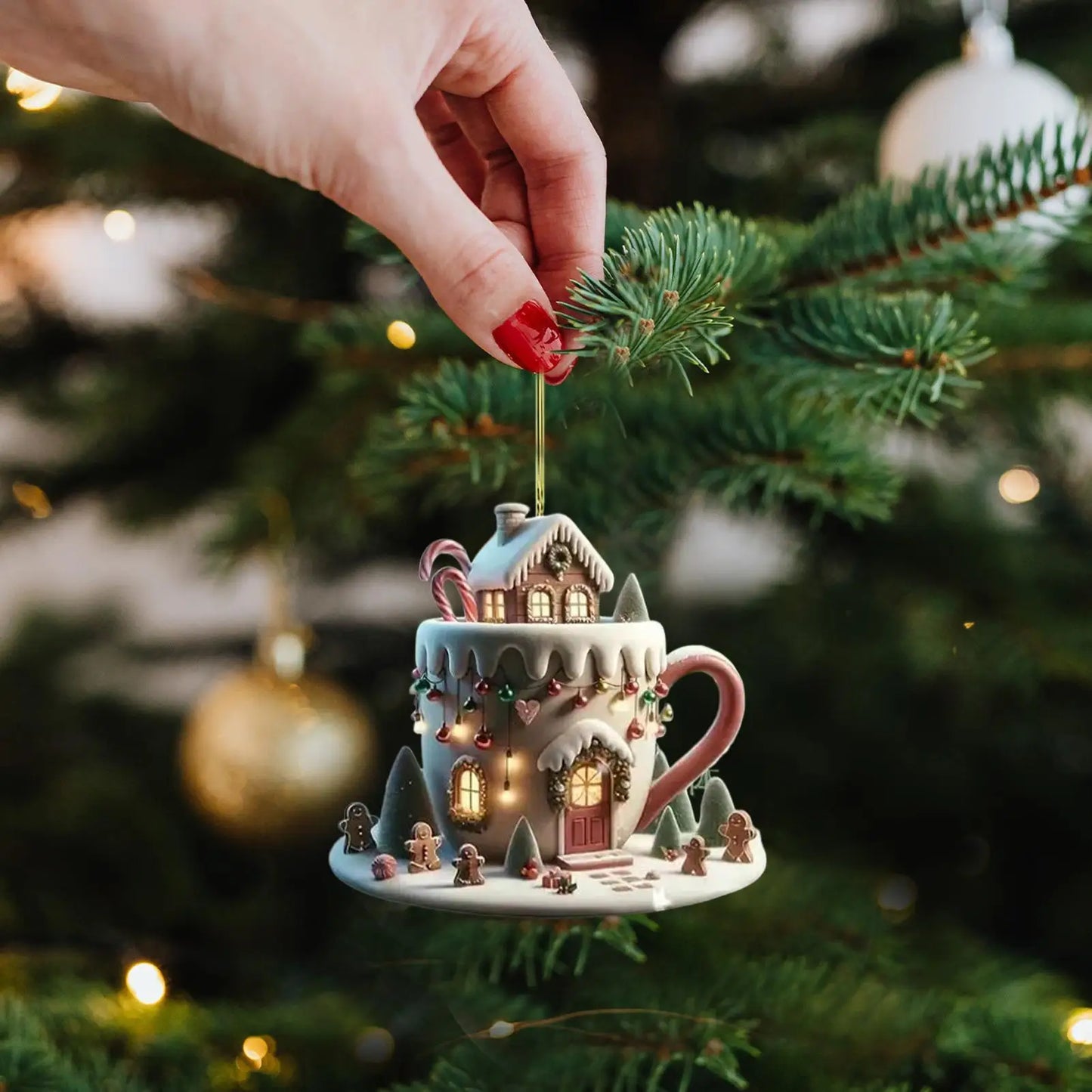 Christmas Decor Coffee Cup Ornaments