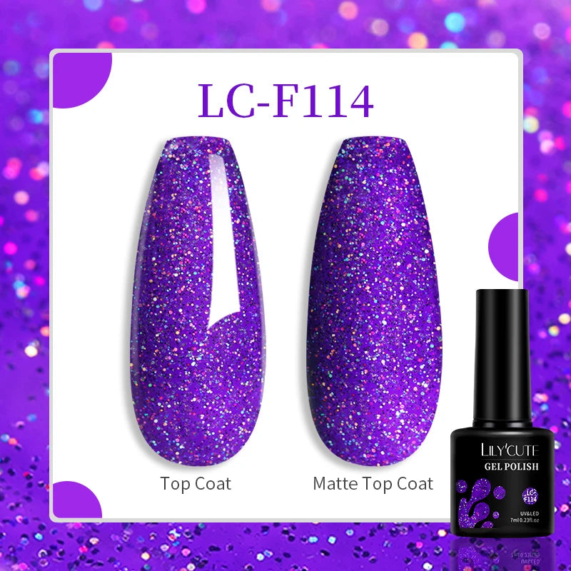 LILYCUTE 15ML Quick Nail Extension Gel Glitter Pink Vernis Semi Permanent UV Gel Nail Polish Nail Art Prolong Construction Gel