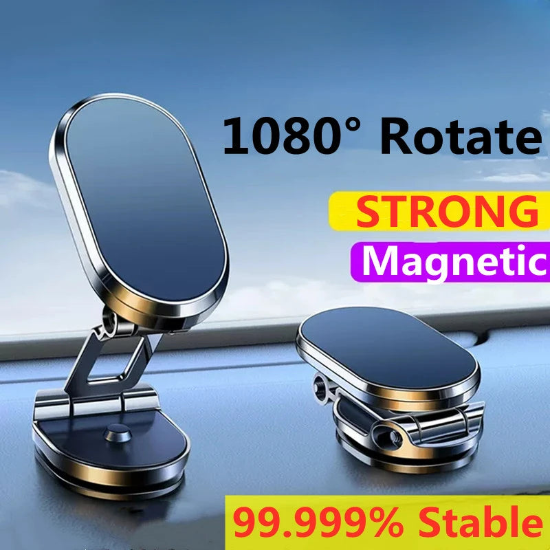 1080 Rotatable Magnetic Car Phone Holder Magnet Smartphone Support GPS Foldable Phone Bracket in Car For iPhone Samsung Xiaomi