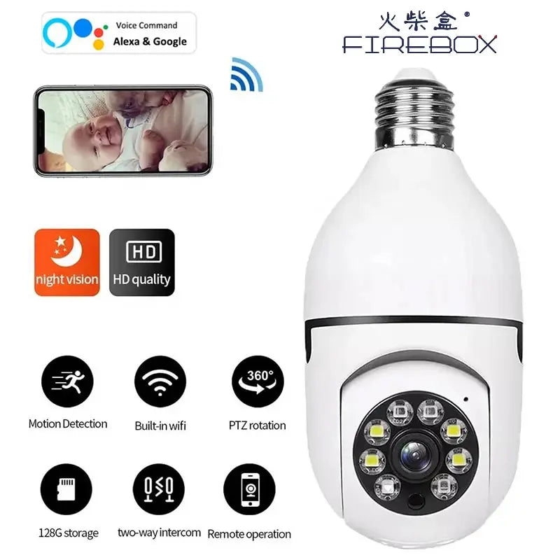 5G Bulb E27 Surveillance Night Vision Camera