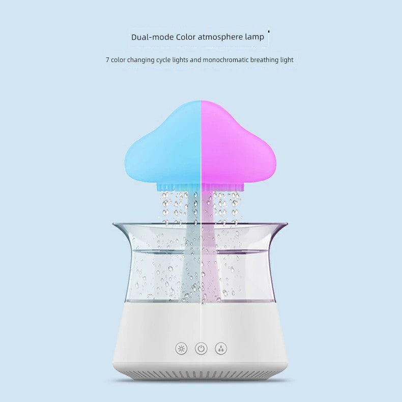 300ml Desktop Humidifier USB Plug-in Cloud Rain Colorful Mushroom Night Light Multifunctional Atomization Aroma Diffuser