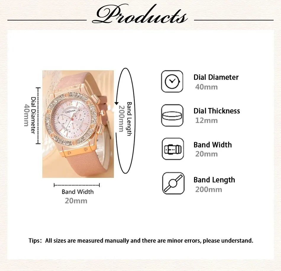 Watches Set Luxury Rhinestone Women Fashion Elegant Wristwatch Quartz Watch For Girl Ladies Clock Relogio Feminino