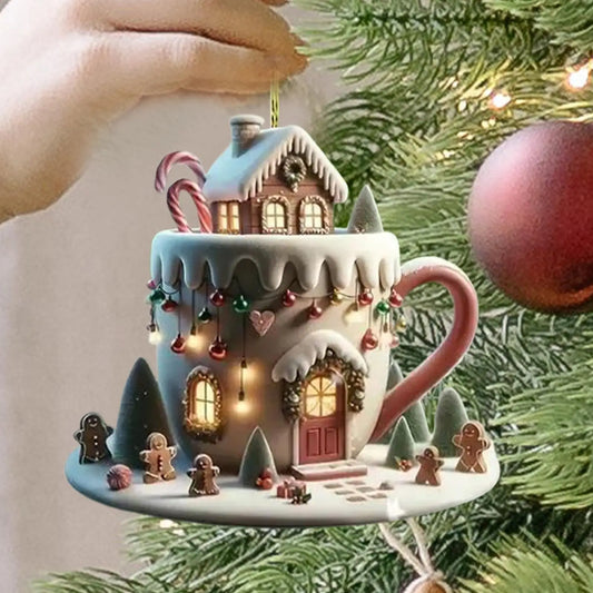 Christmas Decor Coffee Cup Ornaments