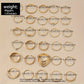 30pcs Elegant Stacking Rings Trendy Infinity / Chain / Knot Design Inlaid Rhinestone Golden Daily Outfits Party Accessories