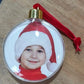 1pc Christmas Photo Insert Baubles Festive Personalize Gift Tree Decorations Photo Ball Clip DIY Transparent Pendant