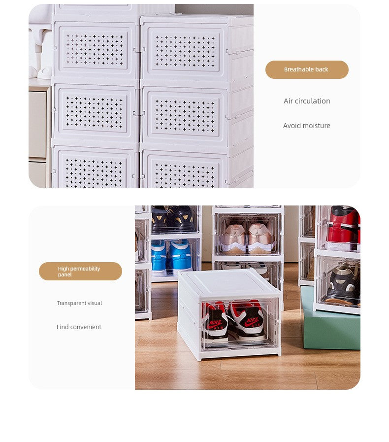 Foldable Installation-Free Integrated Internet Celebrity Simple Shoe Box