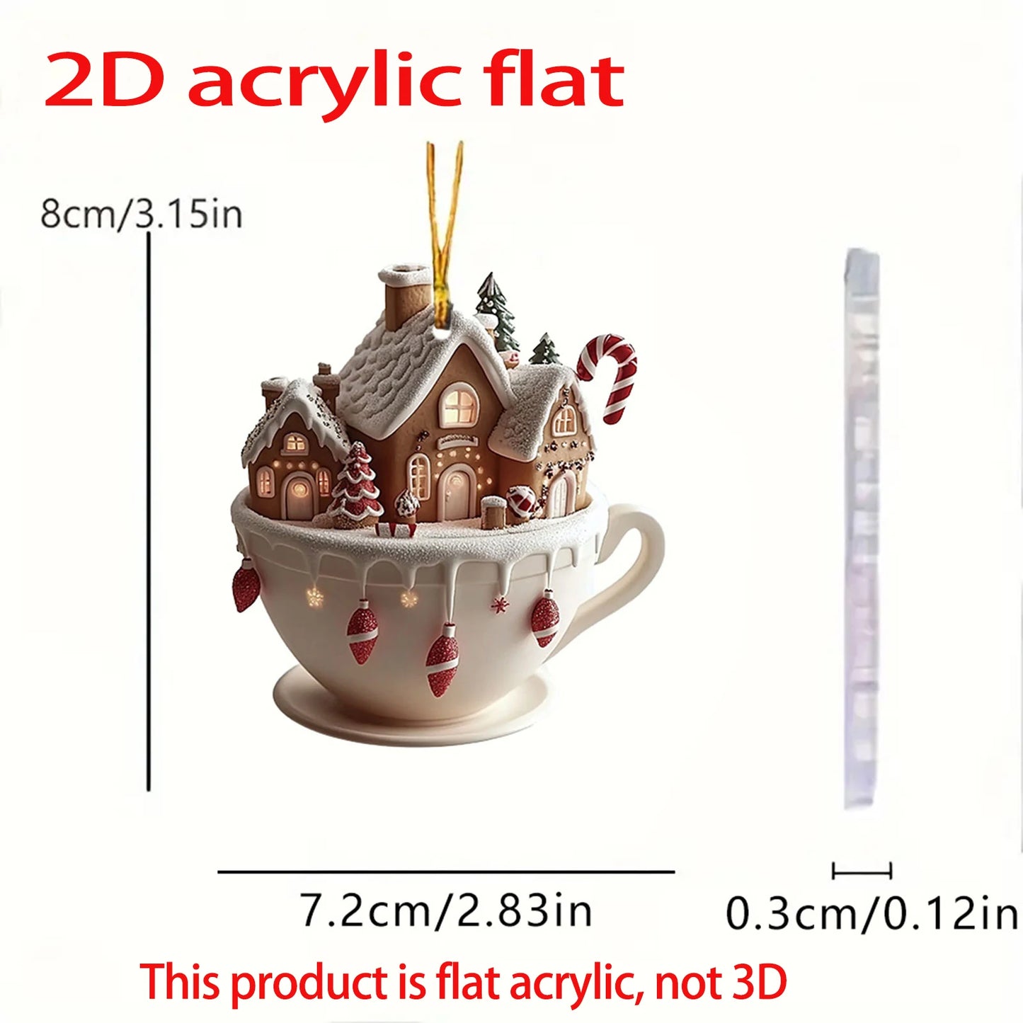 Christmas Decor Coffee Cup Ornaments