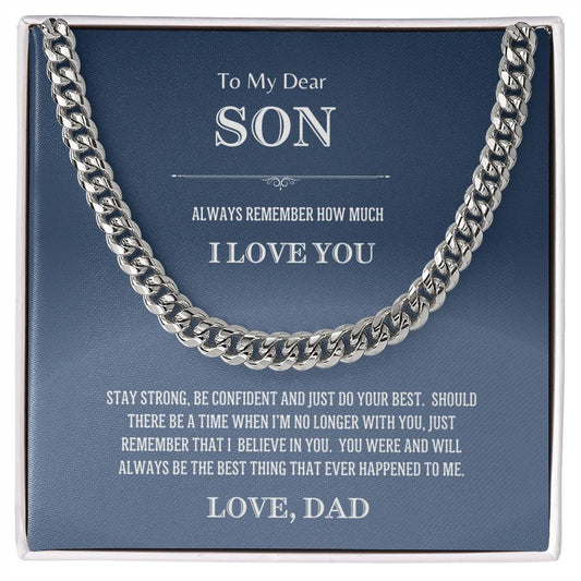 My Son I Believe In You - Cuban Link Chain