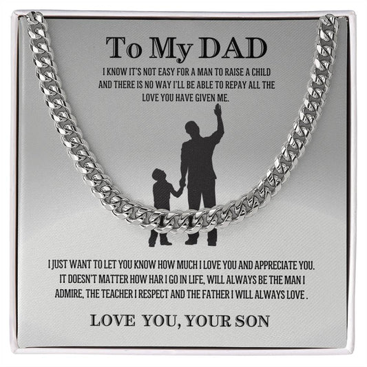 Dad - My Life Teacher - Cuban Link Chain