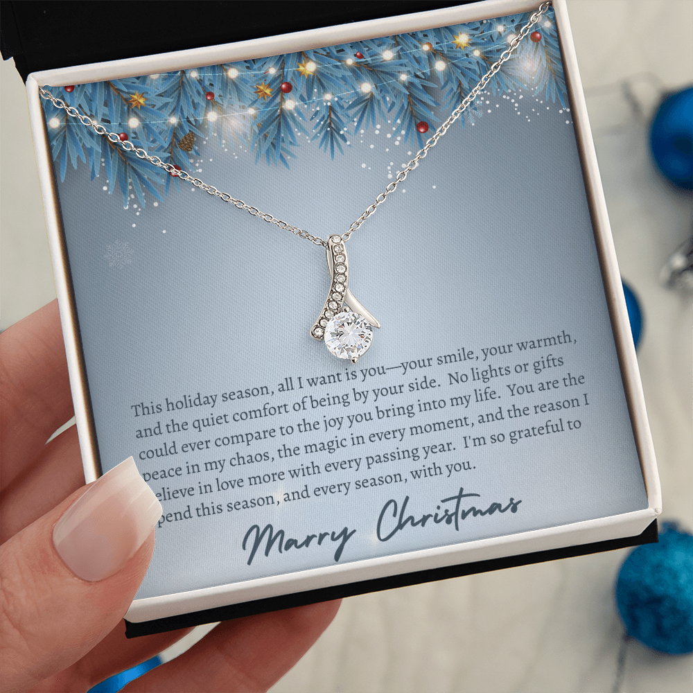 All I Want For Christmas Is You!  "Necklace Gift for Her"