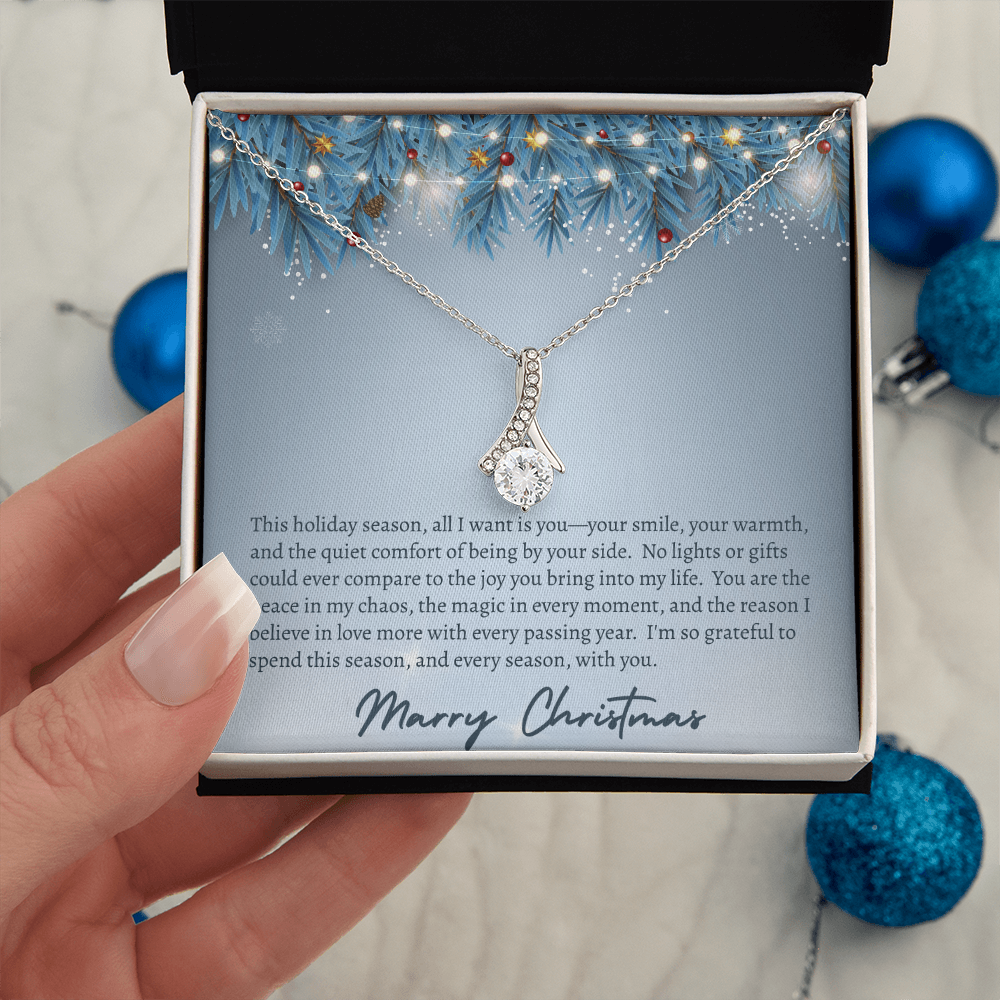 All I Want For Christmas Is You!  "Necklace Gift for Her"