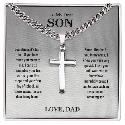 Son - Always Proud Of You - Cross Gift Necklase